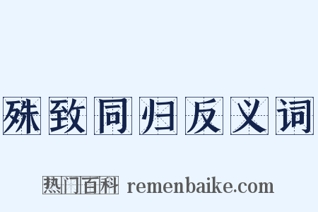 殊致同归反义词是什么意思的图片